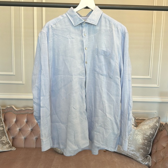 POLO ASSN REGULAR FIT SOLID 100% LINEN CASUAL POLO SHIRT SIZE XL - Picture 4 of 11